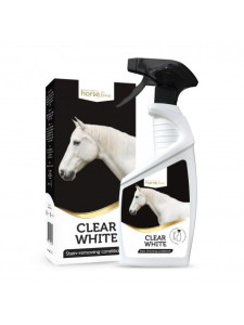 HorseLine Clear White- odżywka odplamiająca dla siwych koni 700 ml