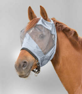 Waldhausen Maska przeciw owadom Premium bez ochrony uszu silver grey pony