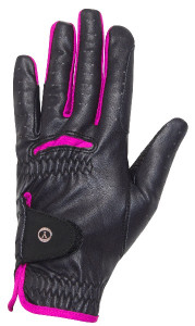 YORK Rękawiczki Nevada  czarno-różowe XS