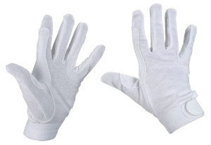 COVALLIERO Rękawiczki bawełniane JERSEY białe XL