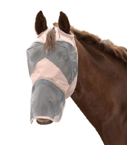 Waldhausen Maska przeciw owadom Premium bez ochrony uszu, z osłoną chrap light pink pony