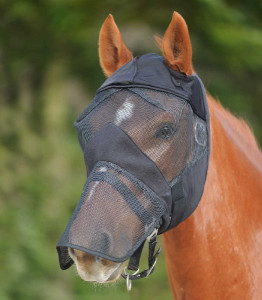 Waldhausen Maska przeciw owadom Premium bez ochrony uszu, z osłoną chrap black pony