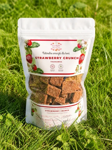 Queen Elizabeth Horse Cookies Naturalne smaczki dla koni Strawberry Crunch Truskawka 600g