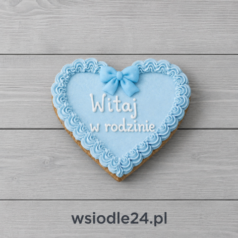 Queen Elizabeth Horse Cookies lukrowane ciasteczko torcik duży Witaj w rodzinie niebieski