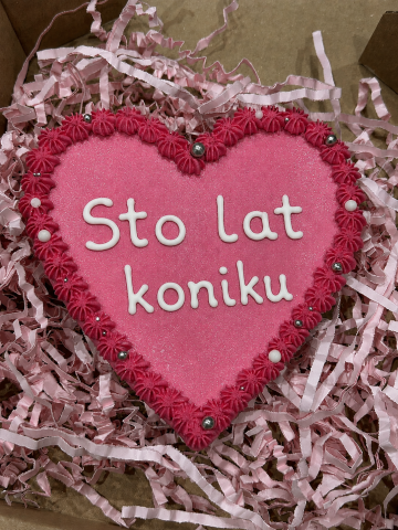 Queen Elizabeth Horse Cookies lukrowane ciasteczko torcik duży Sto Lat Koniku