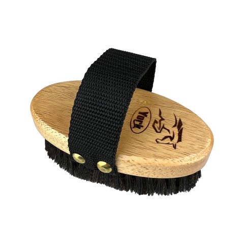 YORK Szczotka do sierści Woody Junior drewniana z końskim włosiem