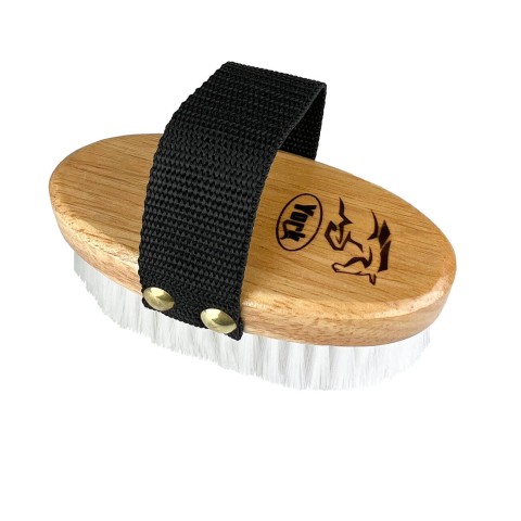 YORK Szczotka do sierści Woody Junior drewniana z miękkim włosiem