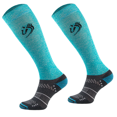 COMODO Podkolanówki techniczne Turquese Melange